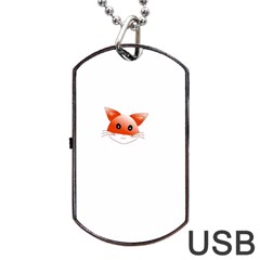 Animal Image Fox Dog Tag Usb Flash (two Sides) by BangZart