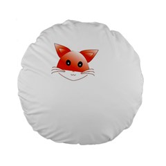 Animal Image Fox Standard 15  Premium Round Cushions by BangZart