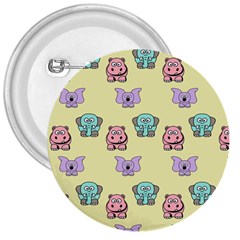 Animals Pastel Children Colorful 3  Buttons by BangZart