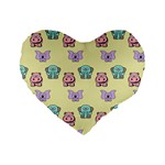 Animals Pastel Children Colorful Standard 16  Premium Heart Shape Cushions Front