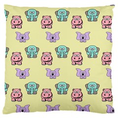 Animals Pastel Children Colorful Large Flano Cushion Case (one Side) by BangZart