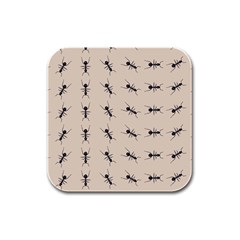 Ants Pattern Rubber Square Coaster (4 Pack)  by BangZart