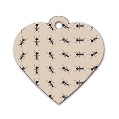 Ants Pattern Dog Tag Heart (two Sides) by BangZart