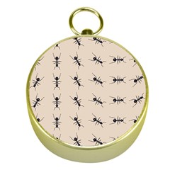 Ants Pattern Gold Compasses by BangZart