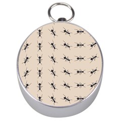 Ants Pattern Silver Compasses by BangZart