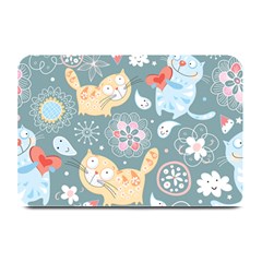 Cute Cat Background Pattern Plate Mats by BangZart