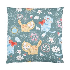 Cute Cat Background Pattern Standard Cushion Case (one Side) by BangZart