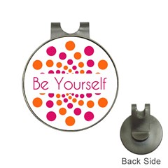 Be Yourself Pink Orange Dots Circular Hat Clips With Golf Markers by BangZart