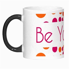 Be Yourself Pink Orange Dots Circular Morph Mugs by BangZart