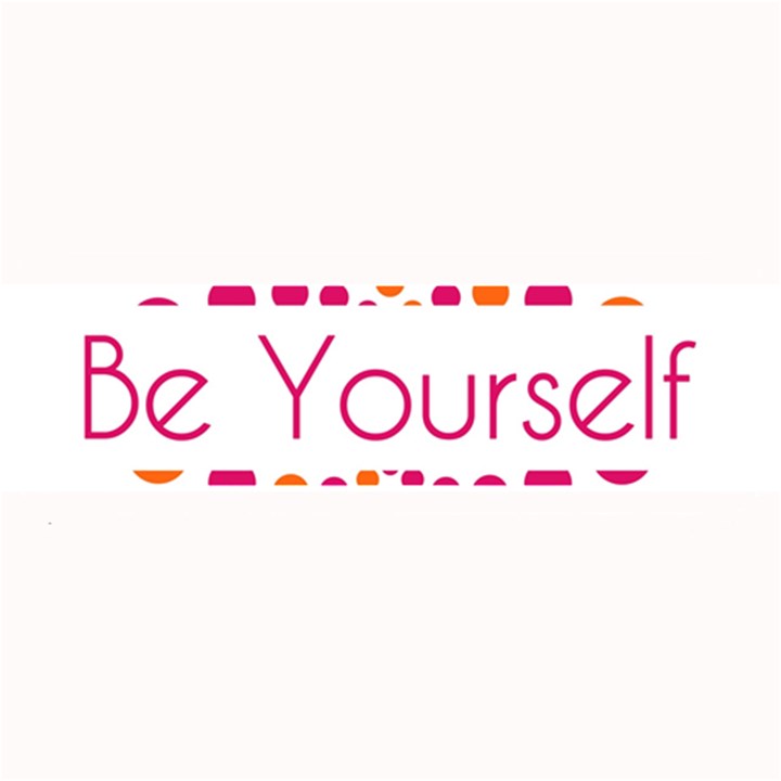 Be Yourself Pink Orange Dots Circular Large Bar Mats