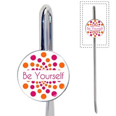 Be Yourself Pink Orange Dots Circular Book Mark by BangZart