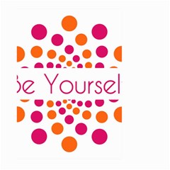 Be Yourself Pink Orange Dots Circular Large Garden Flag (two Sides) by BangZart