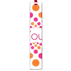 Be Yourself Pink Orange Dots Circular Large Book Marks by BangZart