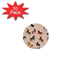 Horses For Courses Pattern 1  Mini Buttons (10 Pack)  by BangZart