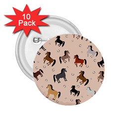 Horses For Courses Pattern 2 25  Buttons (10 Pack)  by BangZart