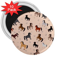 Horses For Courses Pattern 3  Magnets (10 Pack)  by BangZart