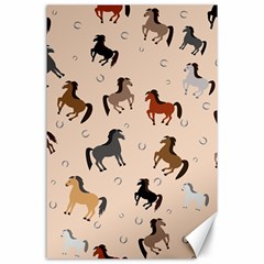 Horses For Courses Pattern Canvas 24  X 36  by BangZart