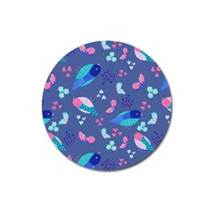 Birds And Butterflies Magnet 3  (round) by BangZart