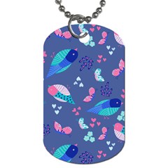 Birds And Butterflies Dog Tag (one Side) by BangZart