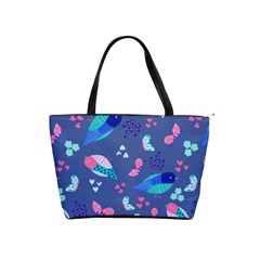 Birds And Butterflies Shoulder Handbags by BangZart