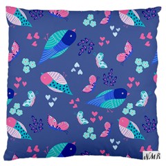 Birds And Butterflies Large Cushion Case (two Sides) by BangZart