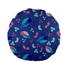 Birds And Butterflies Standard 15  Premium Flano Round Cushions by BangZart