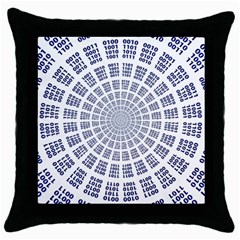 Illustration Binary Null One Figure Abstract Throw Pillow Case (black) by BangZart