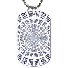 Illustration Binary Null One Figure Abstract Dog Tag (two Sides) by BangZart