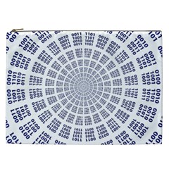 Illustration Binary Null One Figure Abstract Cosmetic Bag (xxl)  by BangZart