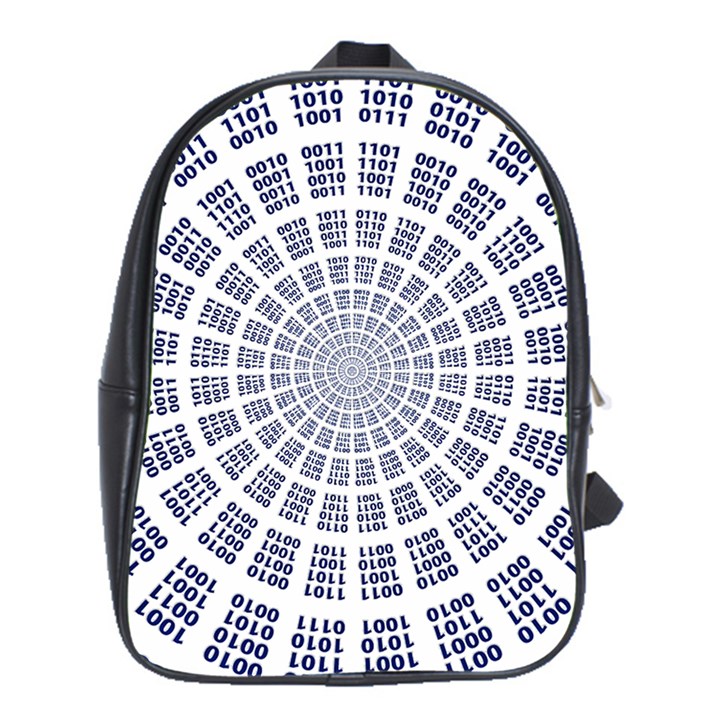 Illustration Binary Null One Figure Abstract School Bags (XL) 