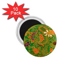 Art Batik The Traditional Fabric 1 75  Magnets (10 Pack)  by BangZart