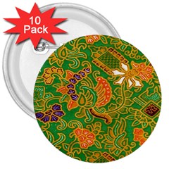 Art Batik The Traditional Fabric 3  Buttons (10 Pack)  by BangZart