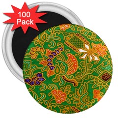 Art Batik The Traditional Fabric 3  Magnets (100 Pack) by BangZart