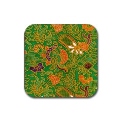 Art Batik The Traditional Fabric Rubber Coaster (square)  by BangZart