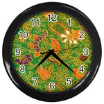 Art Batik The Traditional Fabric Wall Clocks (Black) Front