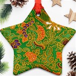 Art Batik The Traditional Fabric Star Ornament (Two Sides) Front