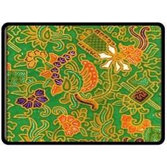 Art Batik The Traditional Fabric Fleece Blanket (large)  by BangZart