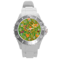 Art Batik The Traditional Fabric Round Plastic Sport Watch (l) by BangZart