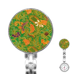 Art Batik The Traditional Fabric Stainless Steel Nurses Watch by BangZart