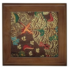 Art Traditional Flower  Batik Pattern Framed Tiles