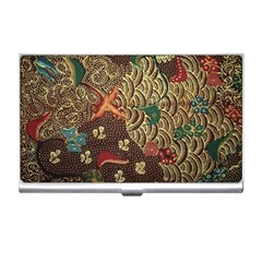 Art Traditional Flower  Batik Pattern Business Card Holders by BangZart