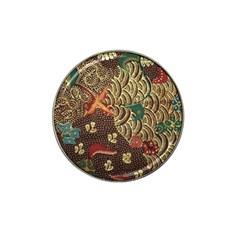 Art Traditional Flower  Batik Pattern Hat Clip Ball Marker by BangZart