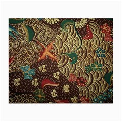 Art Traditional Flower  Batik Pattern Small Glasses Cloth by BangZart