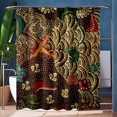 Art Traditional Flower  Batik Pattern Shower Curtain 60  X 72  (medium)  by BangZart