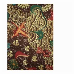 Art Traditional Flower  Batik Pattern Small Garden Flag (two Sides)