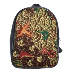 Art Traditional Flower  Batik Pattern School Bags (xl)  by BangZart