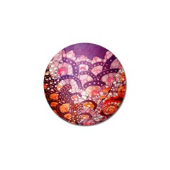 Colorful Art Traditional Batik Pattern Golf Ball Marker