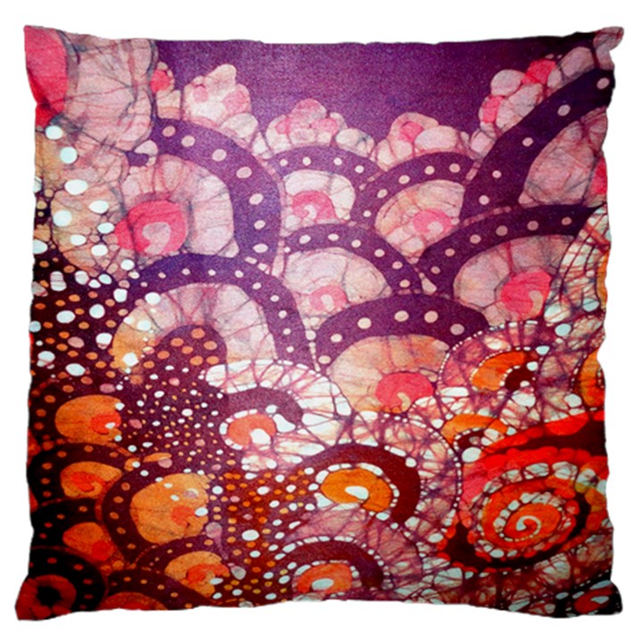 Colorful Art Traditional Batik Pattern Large Cushion Case (One Side)