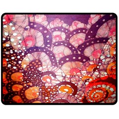 Colorful Art Traditional Batik Pattern Double Sided Fleece Blanket (medium)  by BangZart