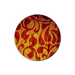 Abstract Pattern Rubber Coaster (round) 